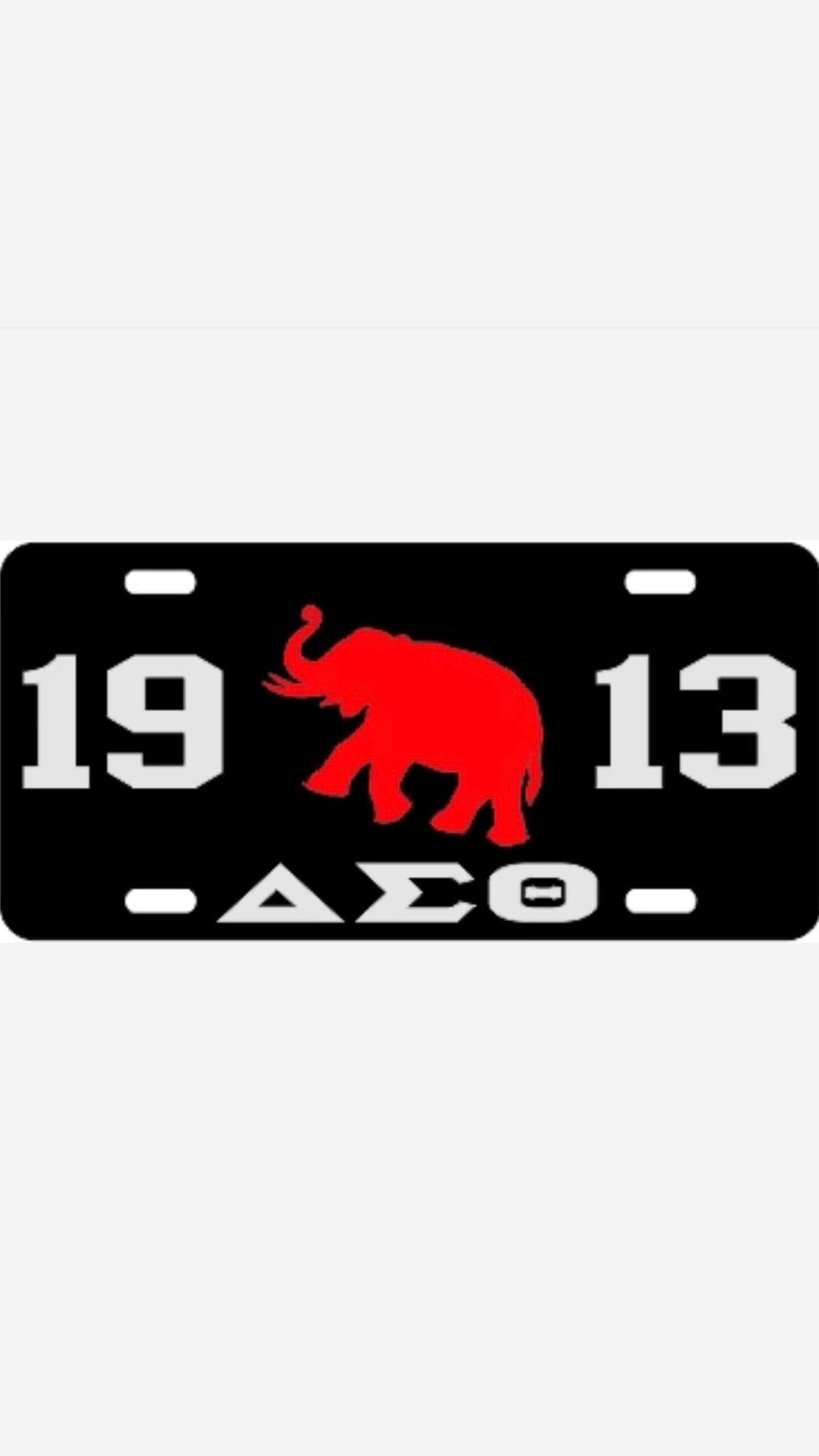 Delta Elephant Tag Black/Silver/Red