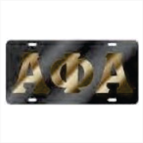 Alpha Black Color Inlaid Mirror Auto Tag