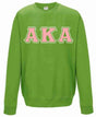Alpha Kappa Alpha, 1908, Crewneck, Sweatshirt, Embroidery, Applique, Sorority, Apparel, Greek, NPHC, AKA