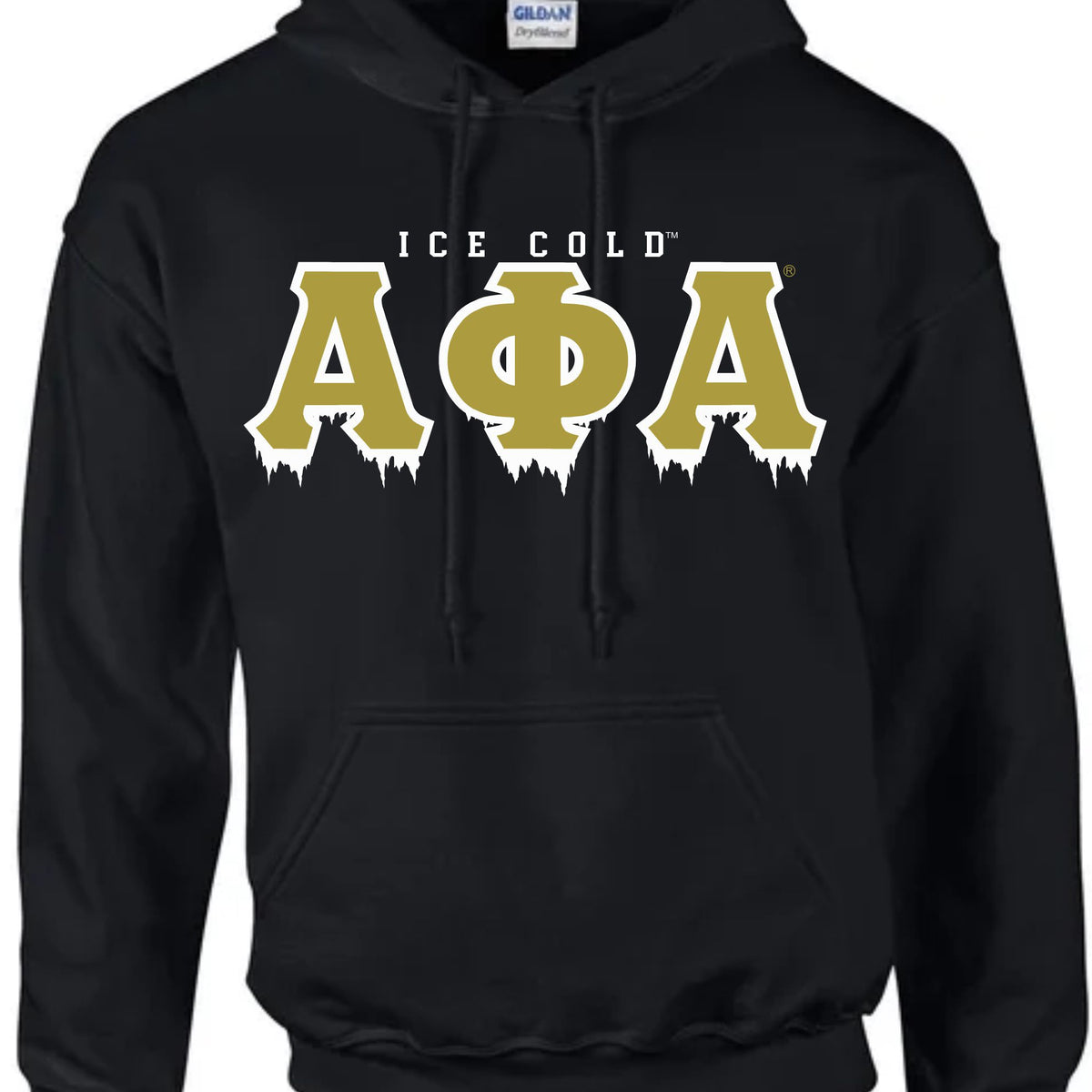 Alpha Ice Applique Hoodie – 3 Sisters Embroidery
