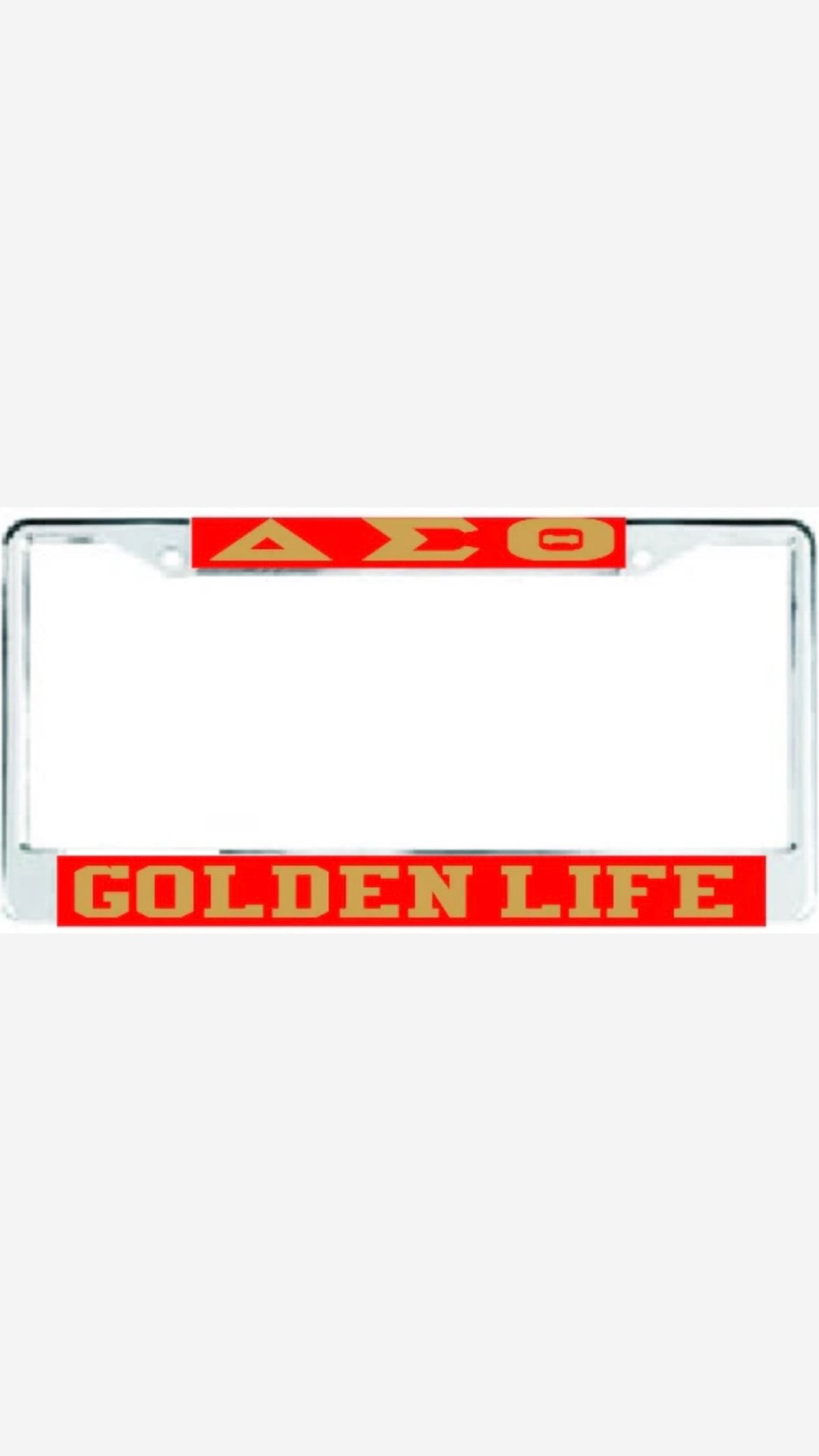 Delta Golden Life Auto Frame Red/Gold