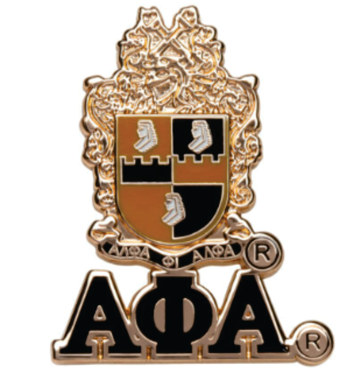 Alpha 3-D Shield Pin w/ Letters