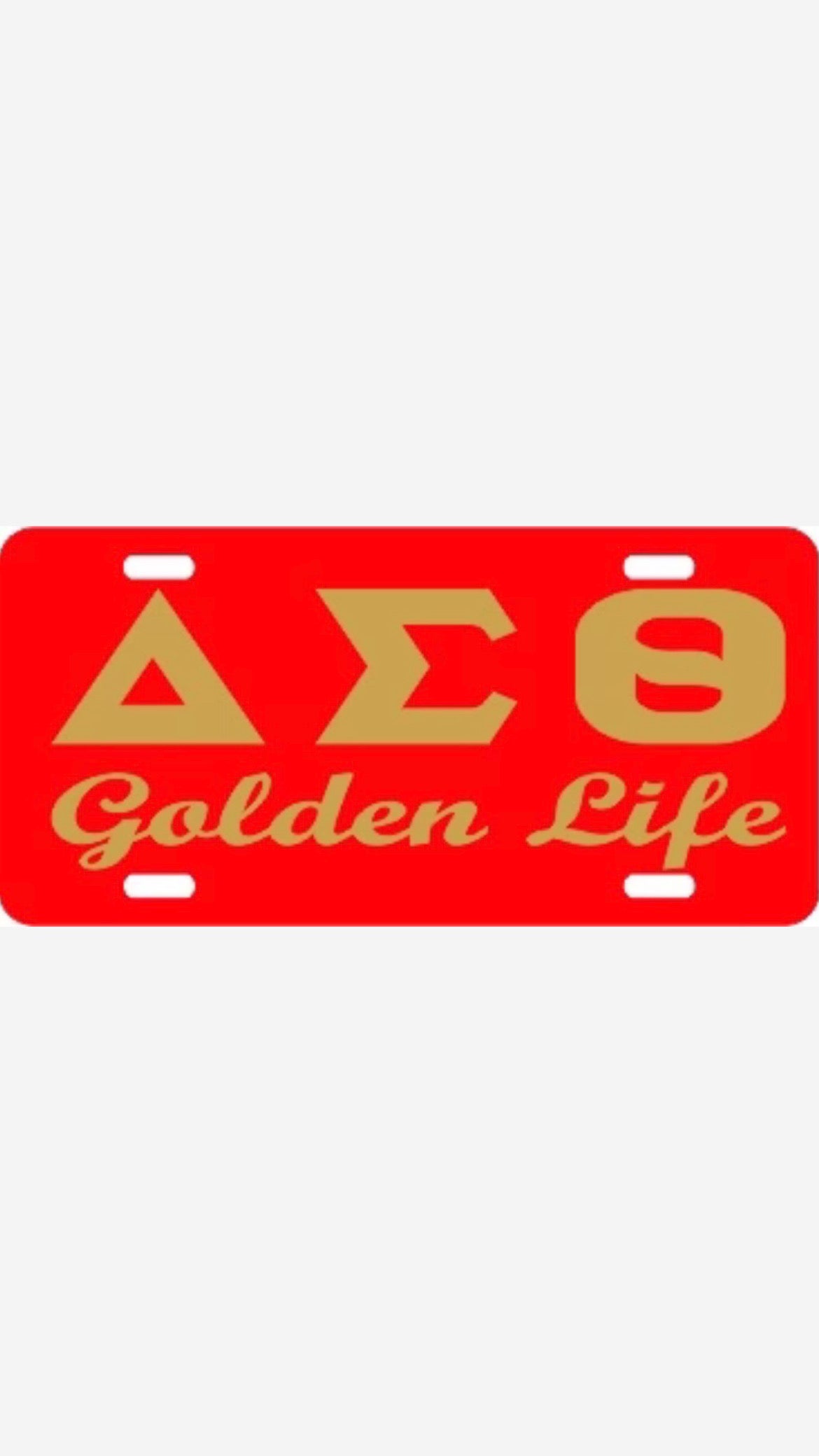 Delta Golden Life Tag Red/Gold