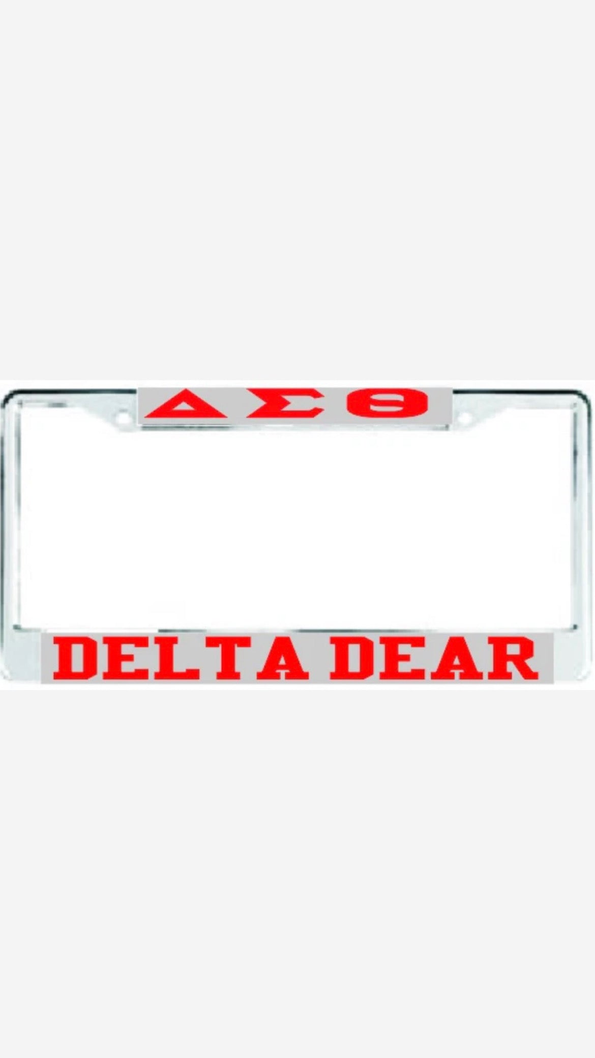 Delta Dear Auto Frame Silver/Red