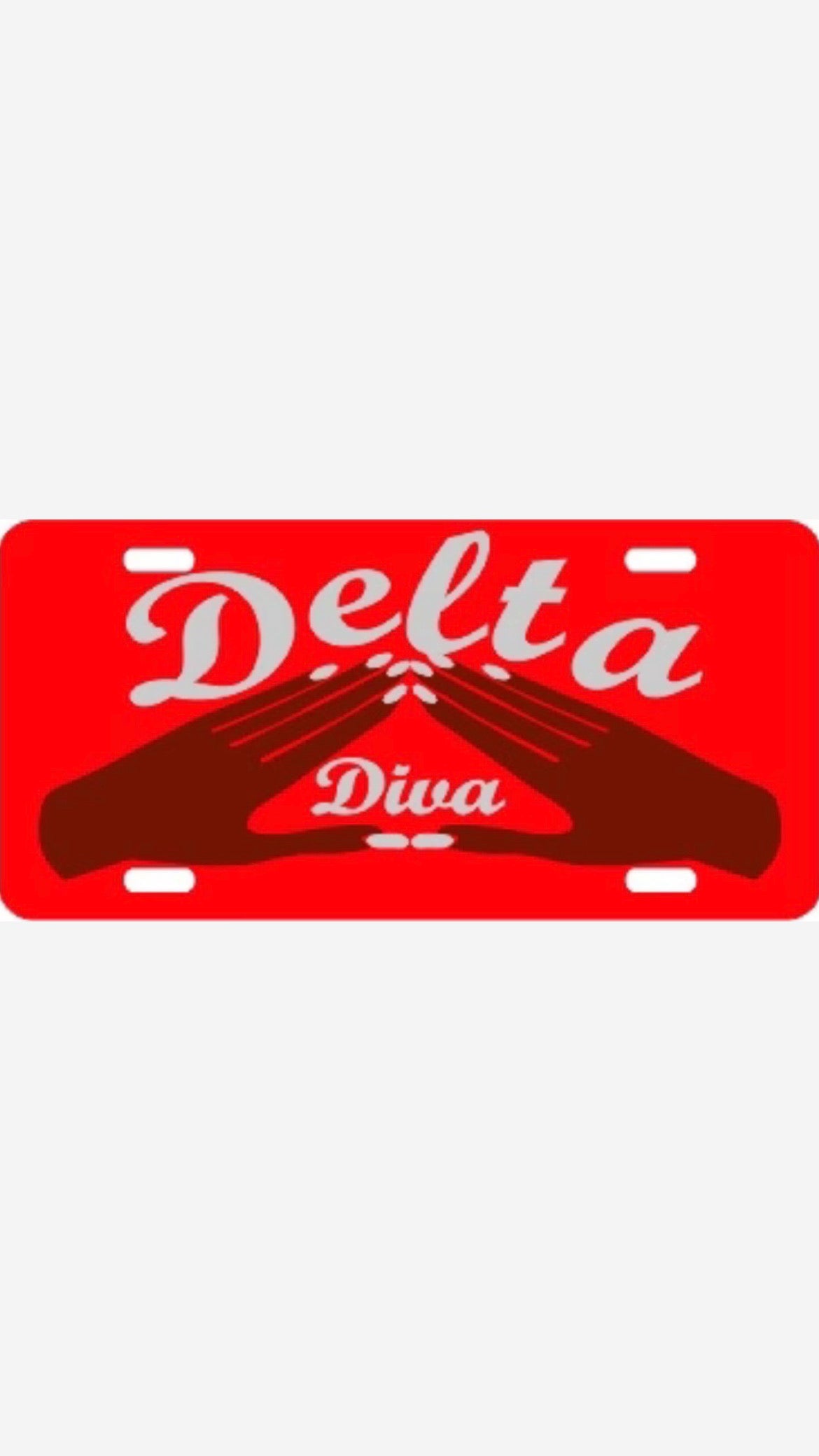 Delta Hand/Diva Tag Red/Silver/Brown