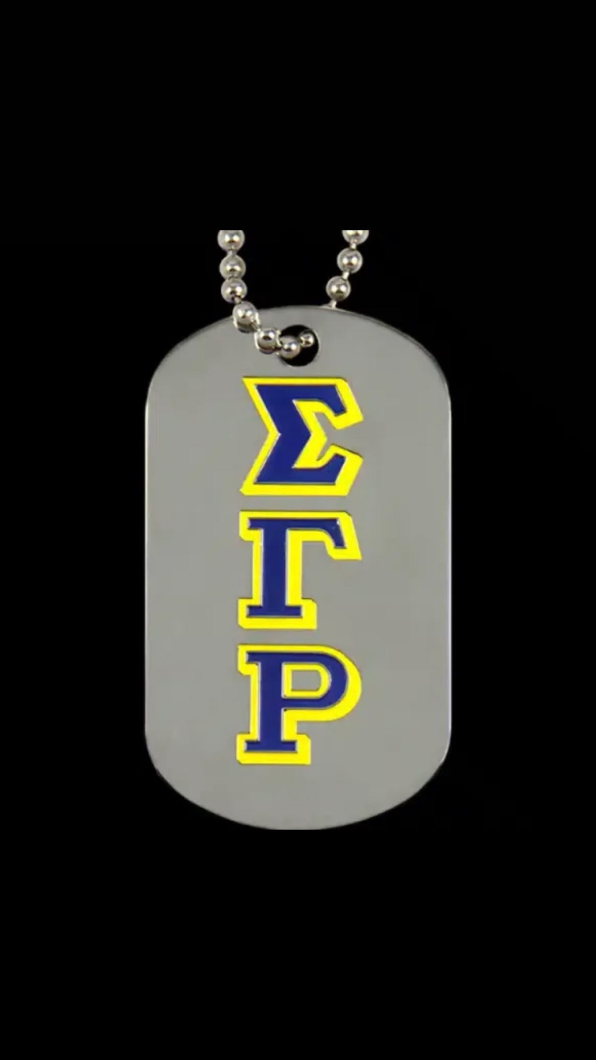 SGRho Silver Double Sided Dog Tag