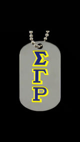 SGRho Silver Double Sided Dog Tag