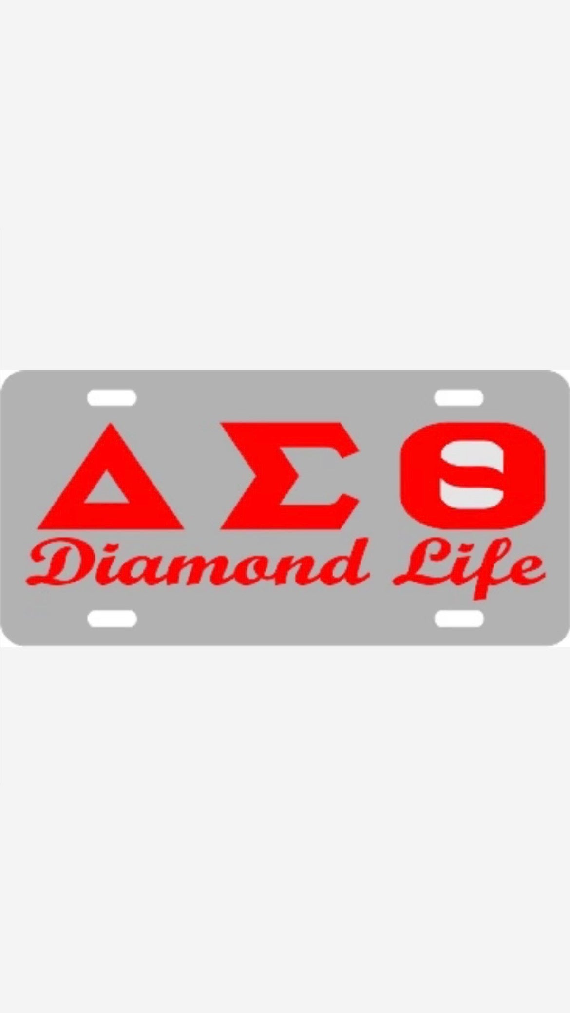 Delta Diamond Life Tag Silver/Red