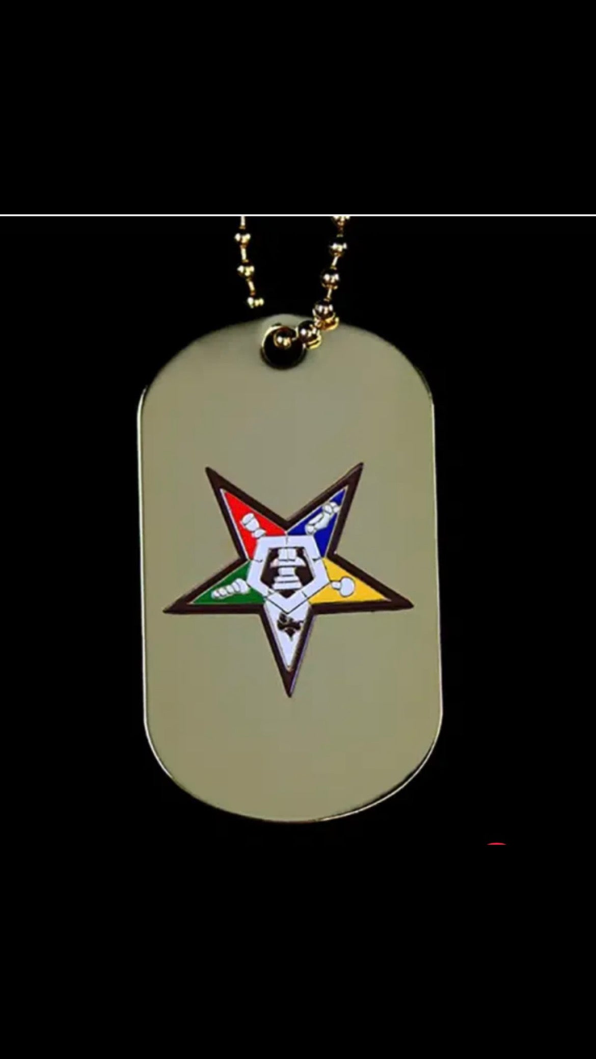 OES Gold Double Sided Dog Tag