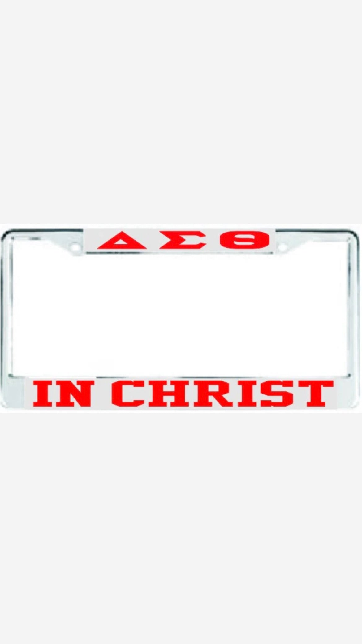 Delta in Christ Auto Frame Silver/Red