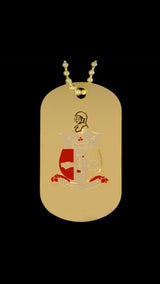 Kappa Gold Double Sided Dog Tag