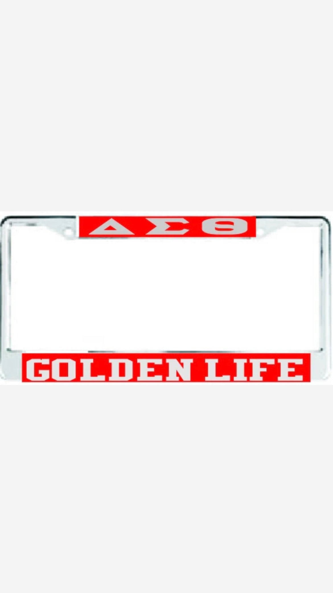 Delta Golden Life Auto Frame Red/Silver