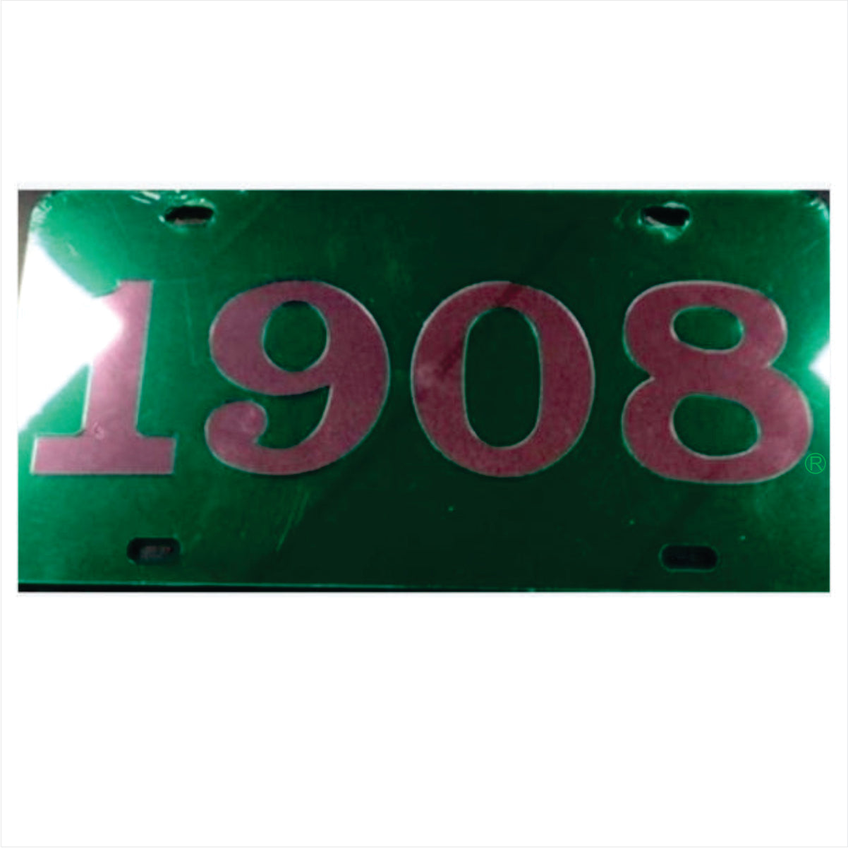 AKA Green Inlaid Founders Mirror Auto Tag