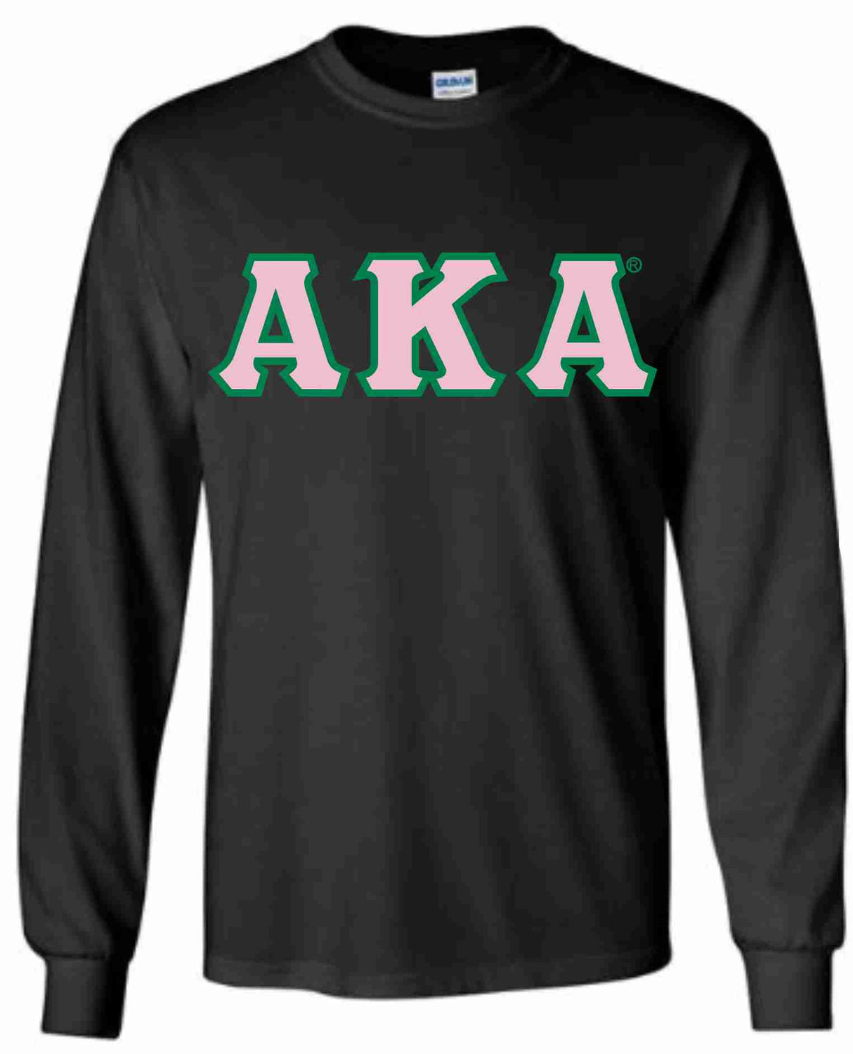 Alpha Kappa Alpha, 1908, Long Sleeve, Shirt, Embroidery, Applique, Sorority, Apparel, Greek, NPHC, AKA