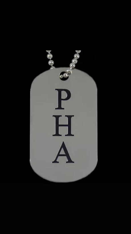 Mason PHA Silver Double Sided Dog Tag