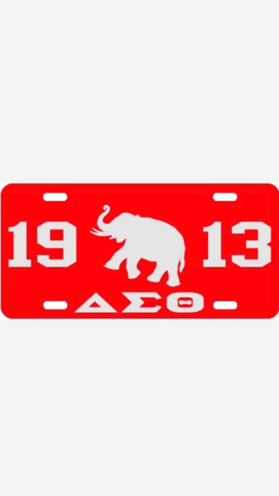 Delta Elephant Tag Red/Silver