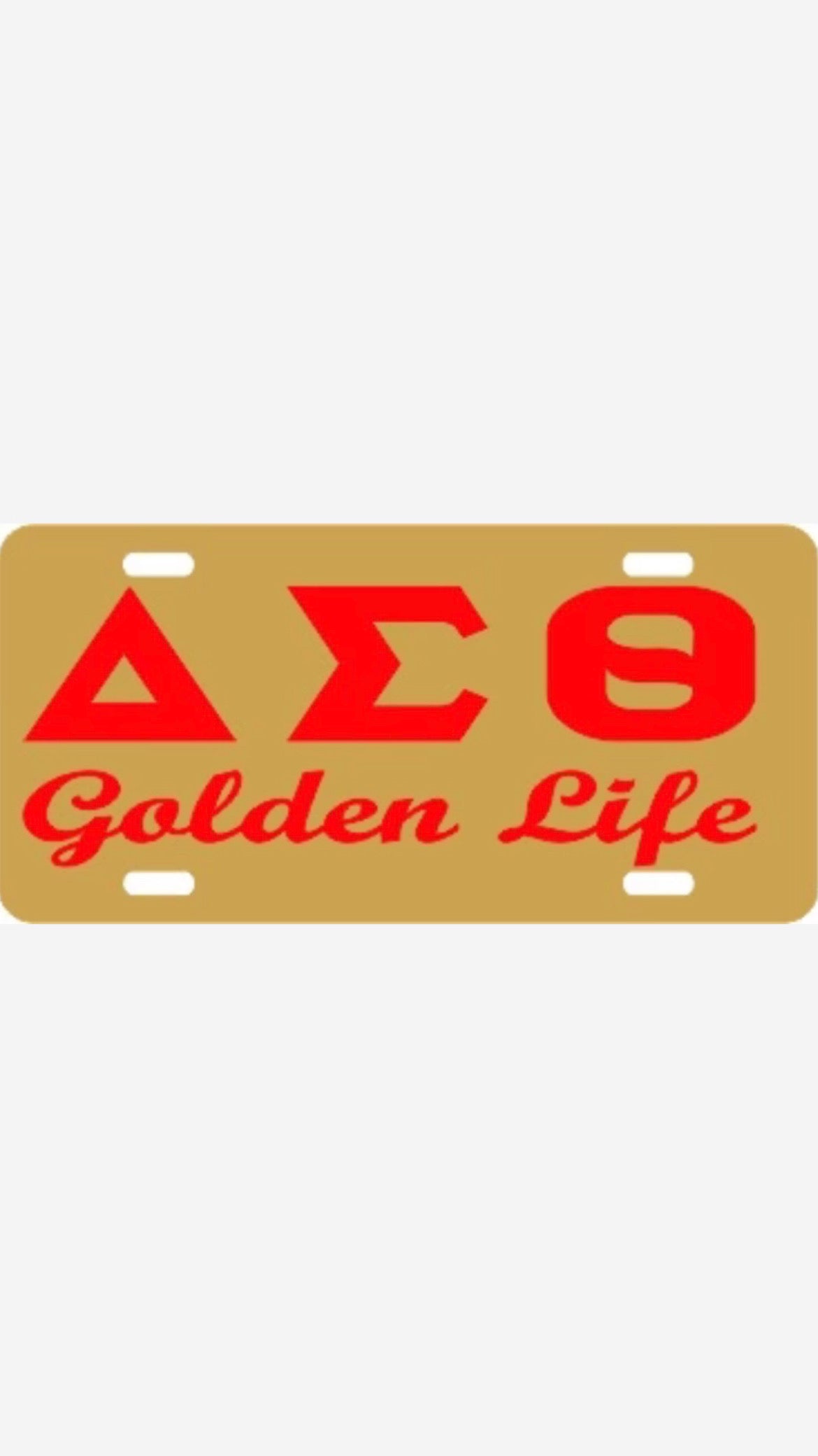 Delta Golden Life Tag Gold/Red