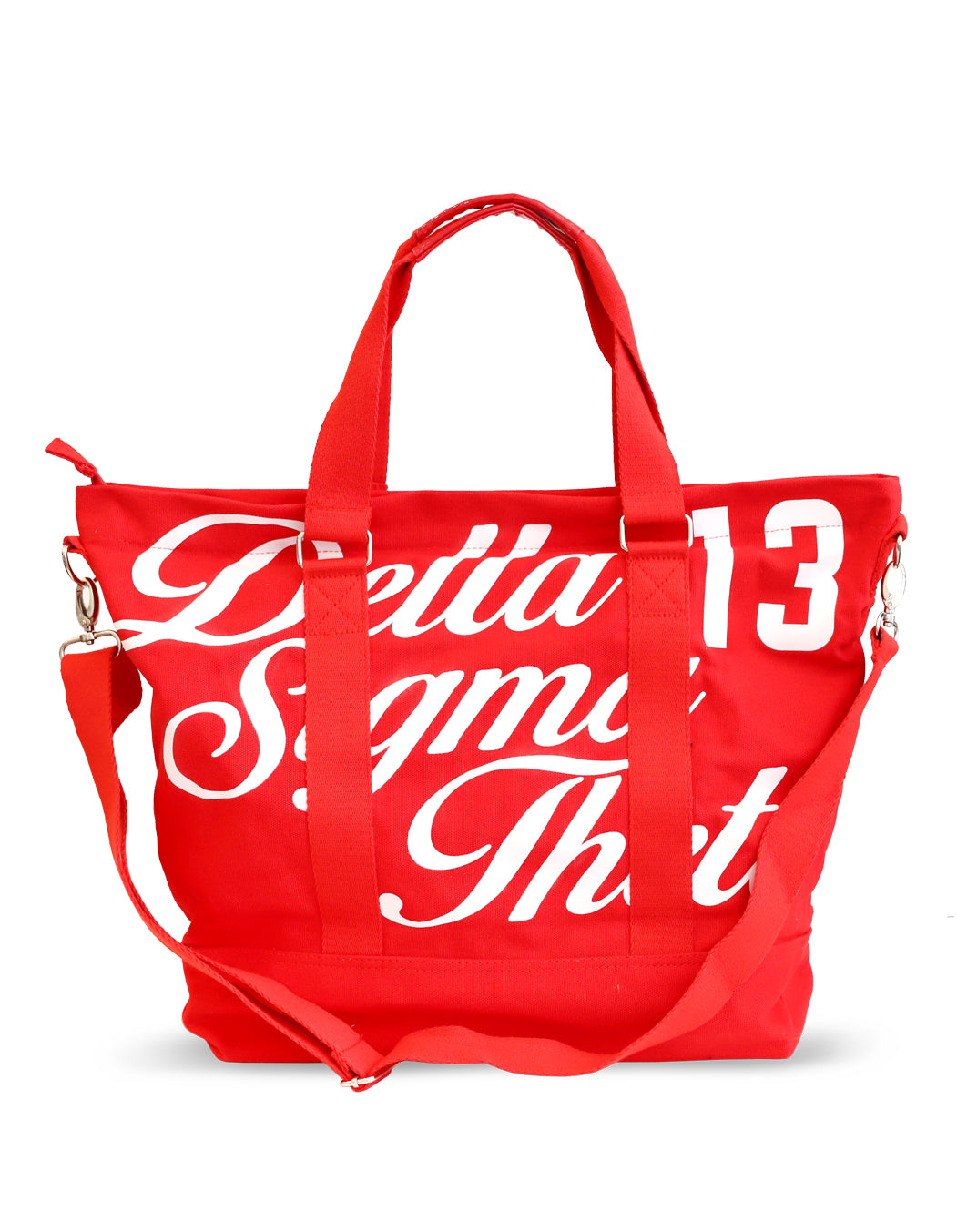 Delta Canvas Script Tote Bag