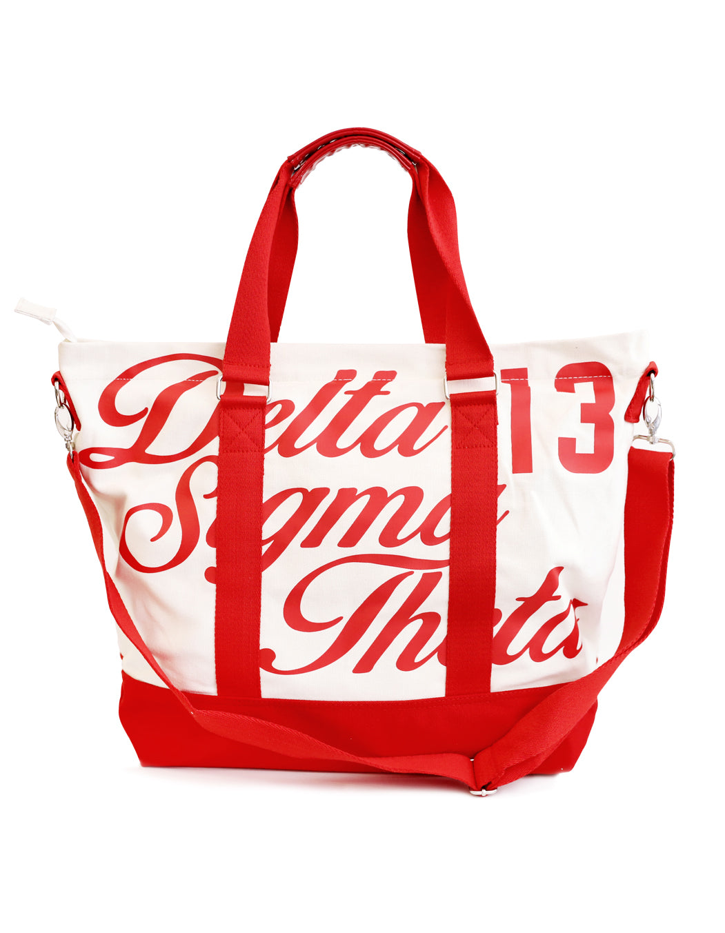 Delta Canvas Script Tote Bag