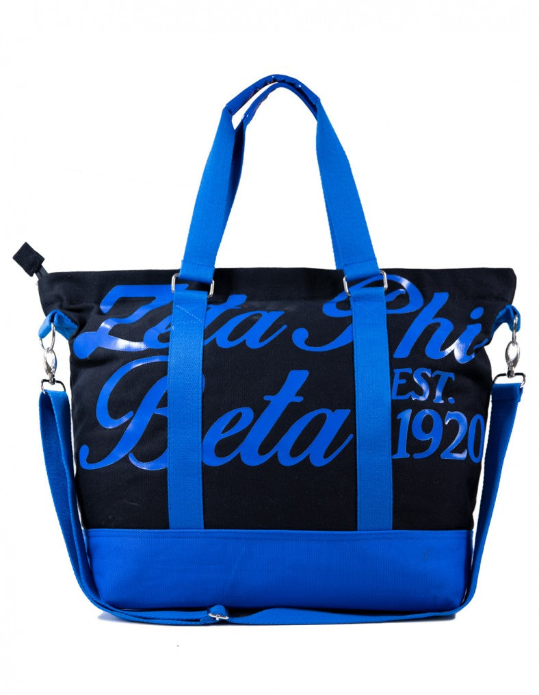 Zeta Canvas Script Tote Bag