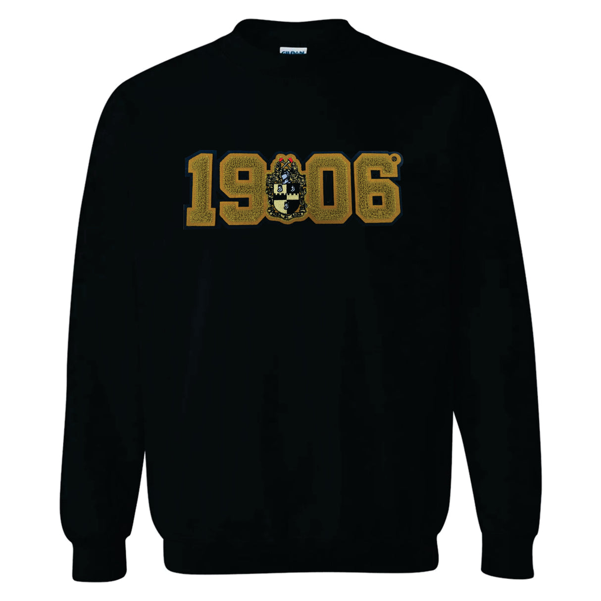 Alpha Chenille Crest/Date Crewneck