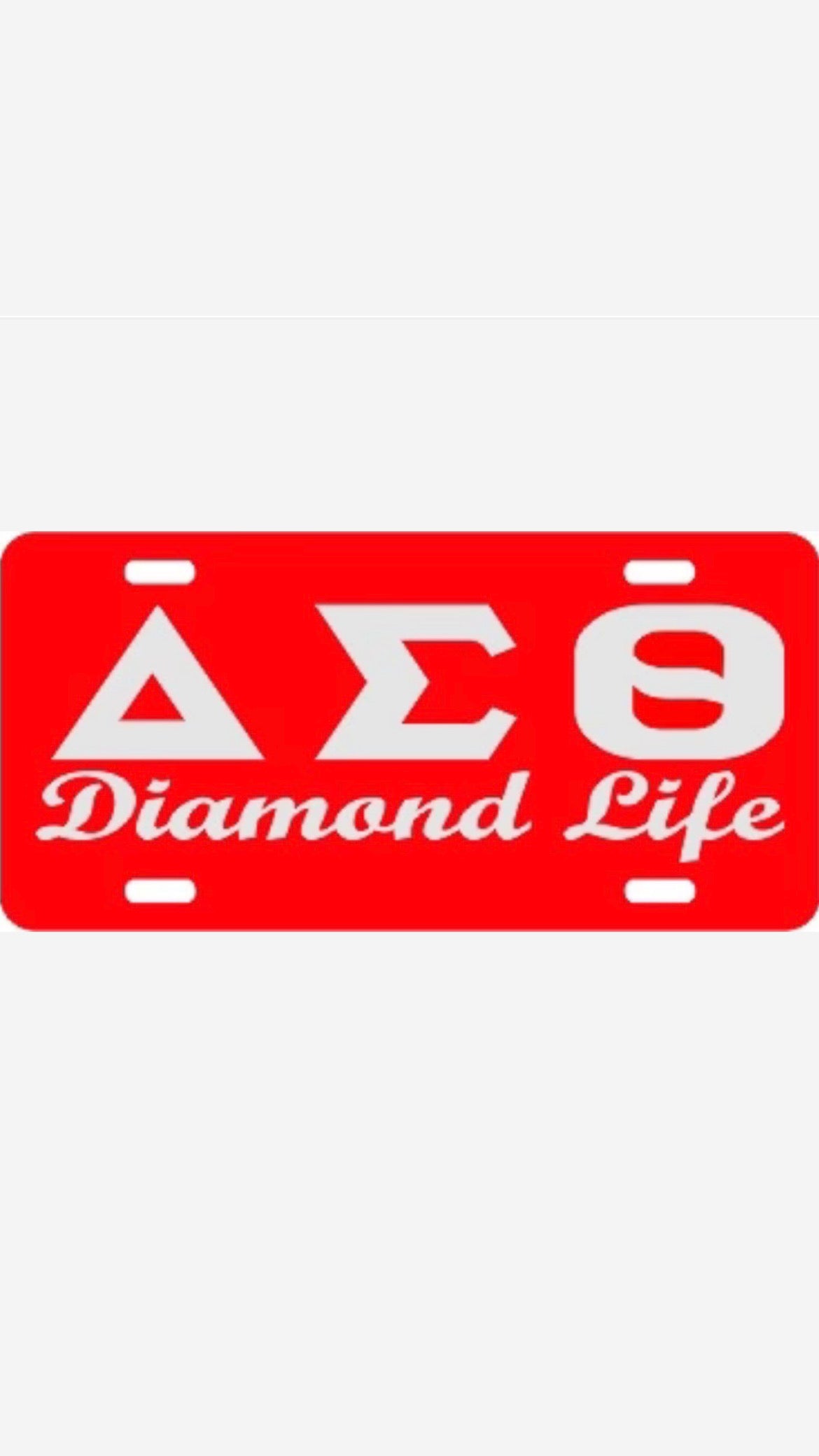 Delta Diamond Life Tag Red/Silver