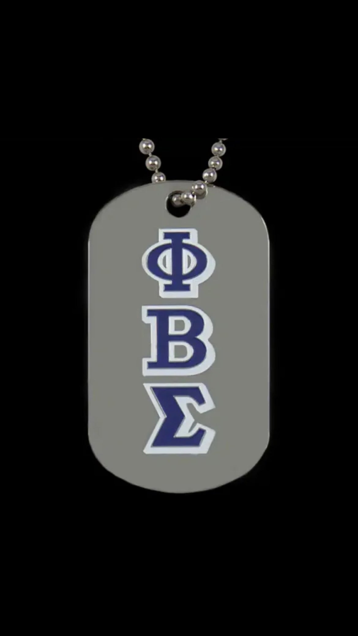 Sigma Silver Double Sided Dog Tag