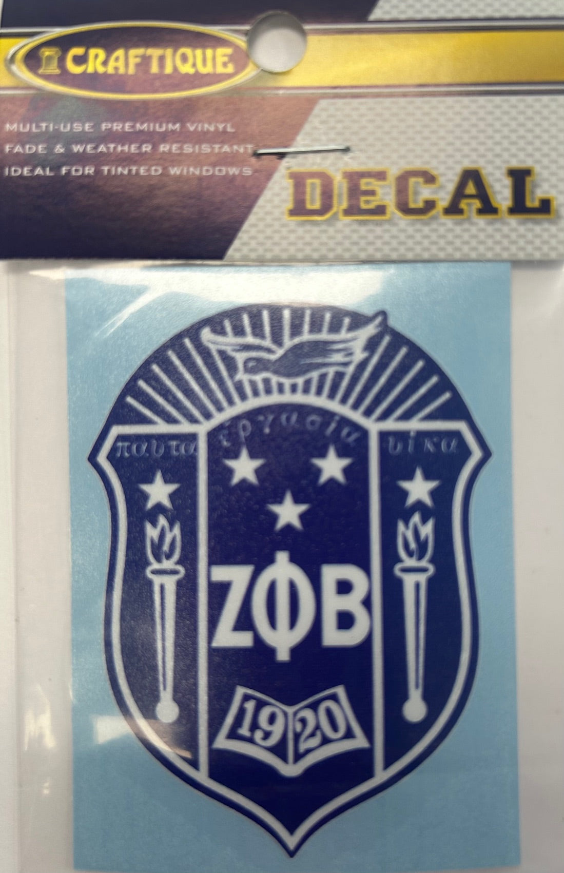 Zeta Crest Decal