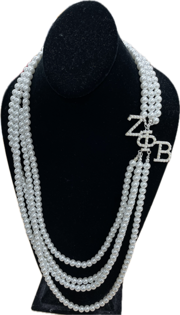 Zeta Quadruple Strand Pearl Necklace