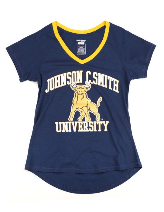 JCSU Glitter Print V-Neck