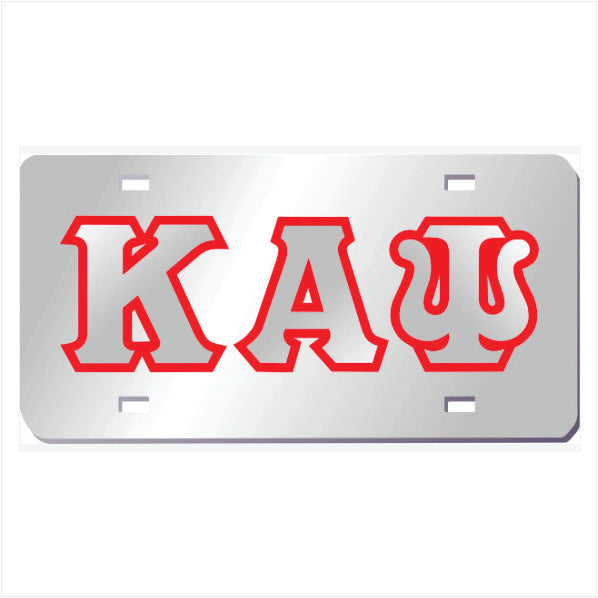 Kappa Silver Outline Mirror Auto Tag