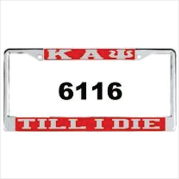 Kappa Till I Die Auto Frame Red/Silver