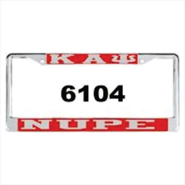 Kappa Nupe Auto Frame Red/Silver