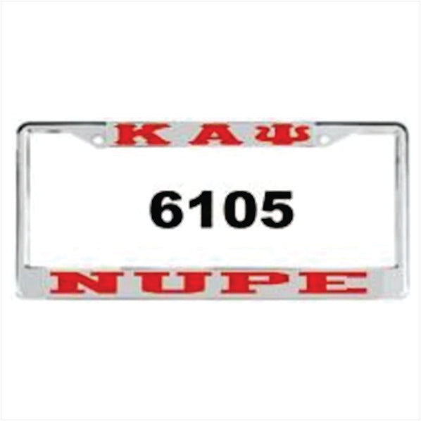 Kappa Nupe Auto Frame Silver/Red