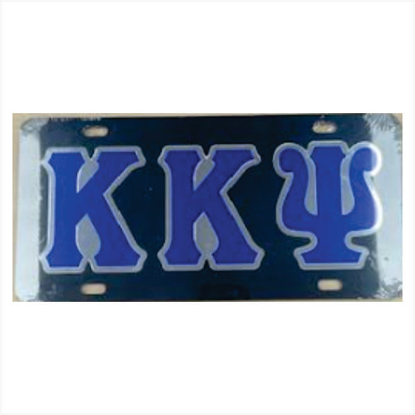 KKPsi Black Outline Mirror Auto Tag