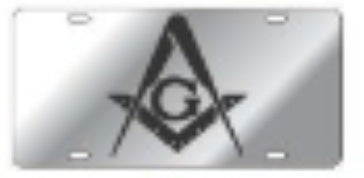 Mason Silver Inlaid Black Mirror Tag