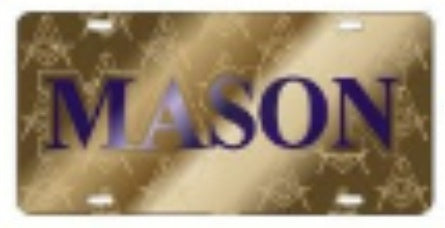 Mason Gold Symbol Back Auto Tag