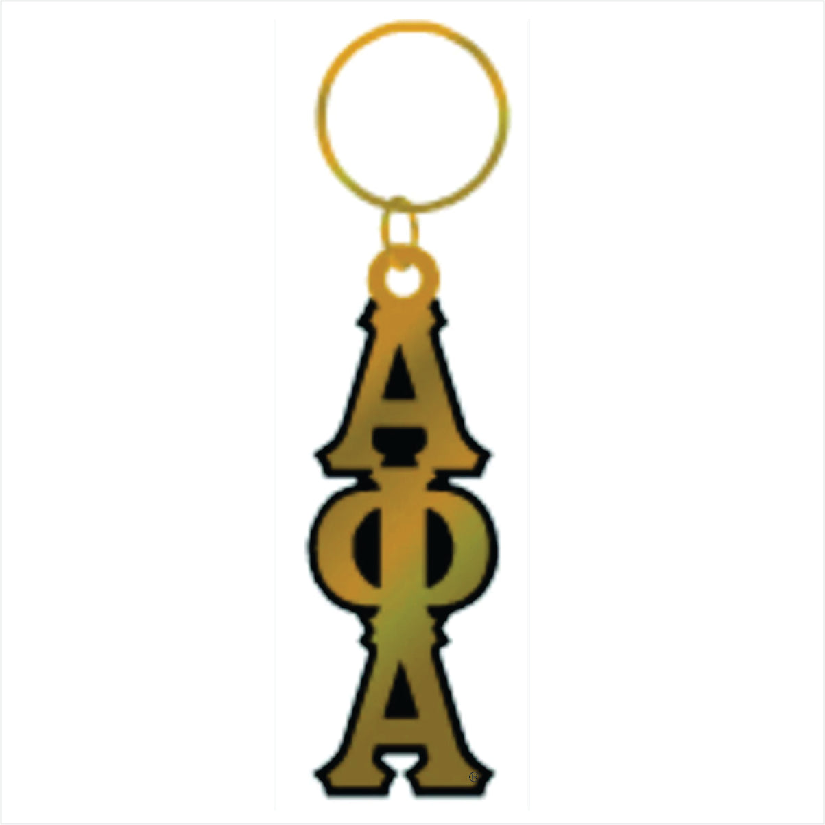 Alpha Large Letter Mirror Keychain