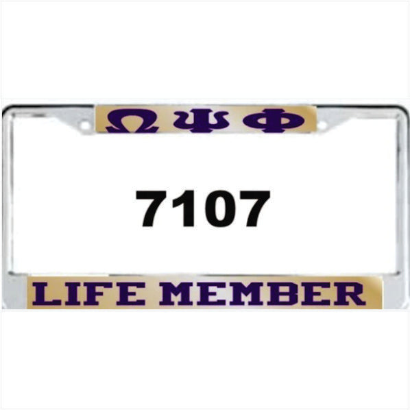 Omega Life Member Auto Frame Gold/Purple