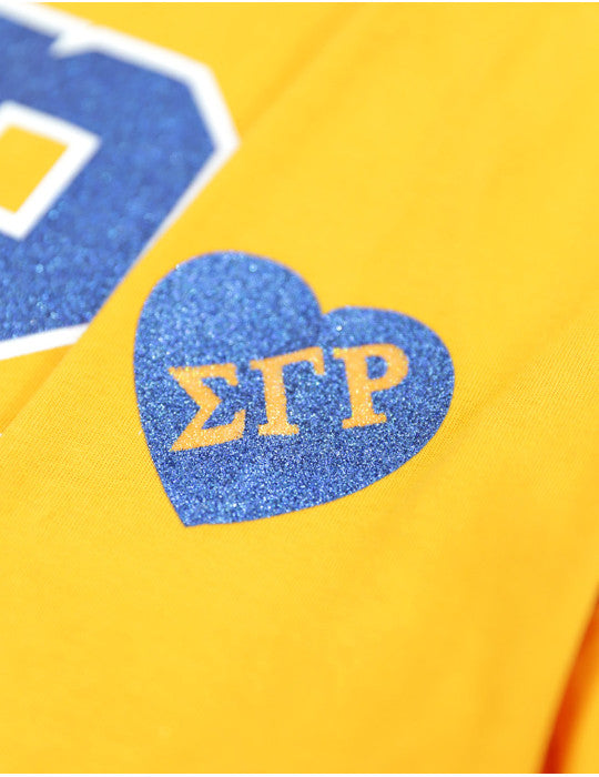 SGRho Date Glitter Print Long Sleeve Tee