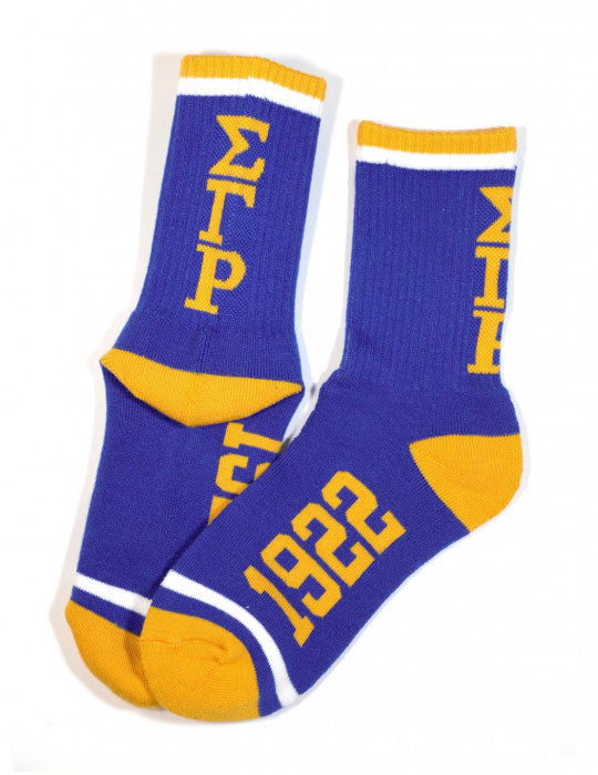 SGRho Letter Socks