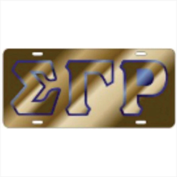 SGRho Gold Outline Mirror Auto Tag