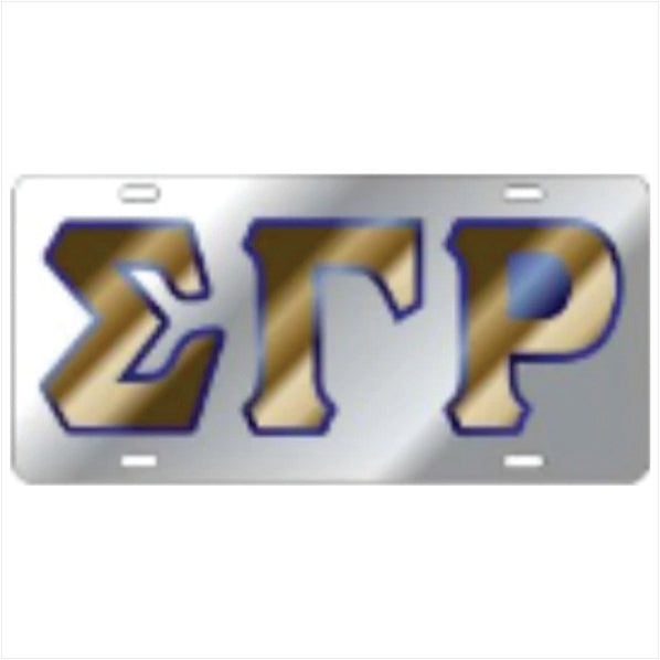 SGRho Silver Outline Mirror Auto Tag