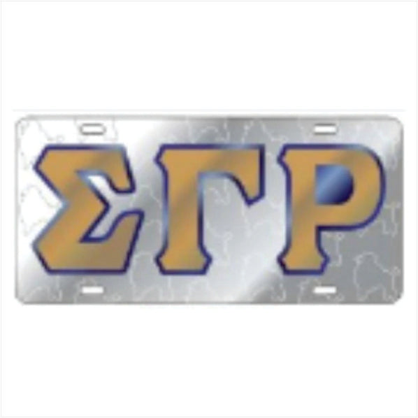 SGRho Silver Symbol Back Auto Tag