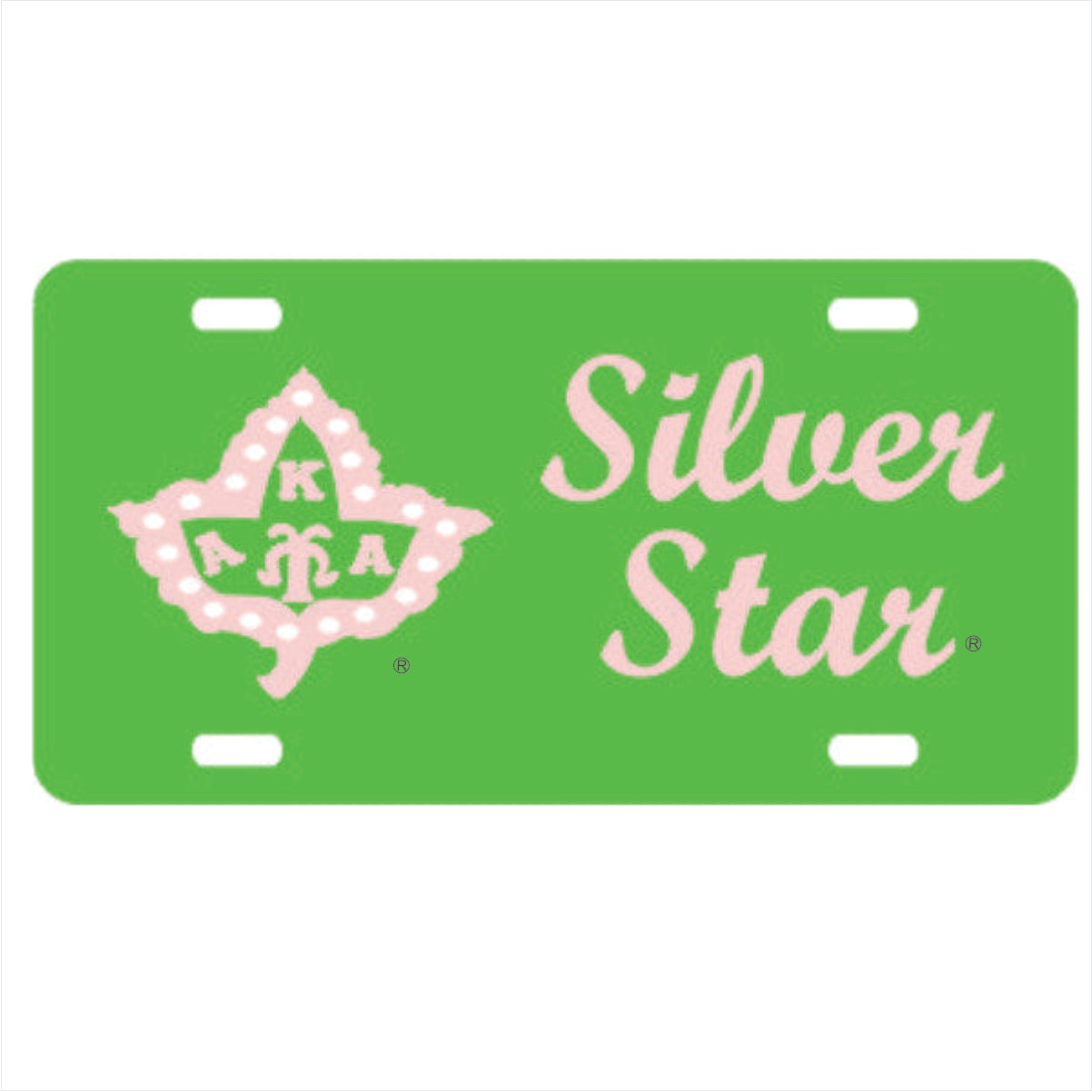 AKA Silver Star Ivy Auto Tag Green/Pink