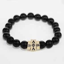 Alpha Stone Bead Bracelet