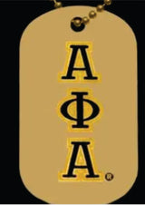 Alpha Gold Double Sided Dog Tag