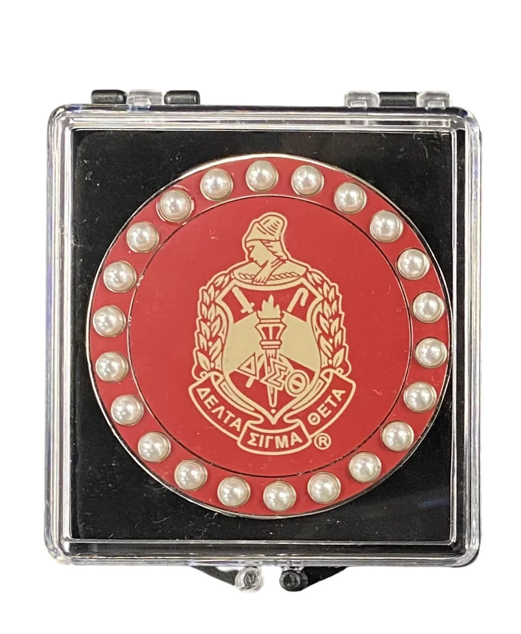 Delta 22 Pearls Crest Pin