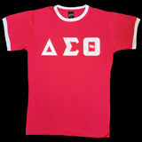 Delta Satin Letter Ringer Tee