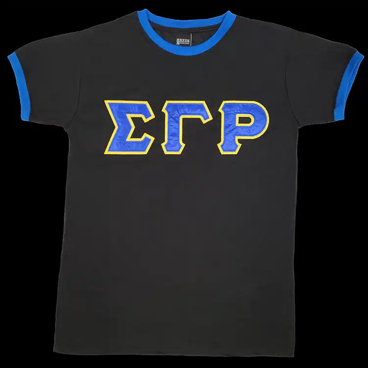 SGRho Satin Letter Ringer Tee